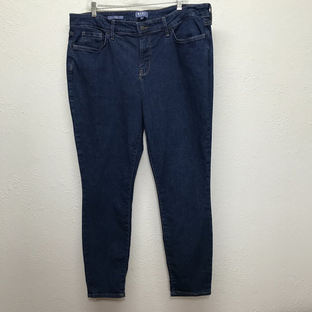 NYDJ Jeans Womens 16 Blue Denim Skinny Lift Tuck Technology Dark Wash Stretch
